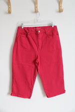 Gloria Vanderbilt Amanda Skimmer Dusty Rose Pink Capri Jeans | 10