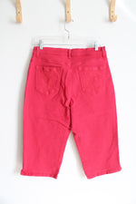 Gloria Vanderbilt Amanda Skimmer Dusty Rose Pink Capri Jeans | 10
