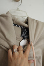 NEW A & Y Tan Lion Embroidered Hoodie | XL