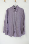Chaps Classic Fit Purple Patterned Button Down Shirt | 17 32-33