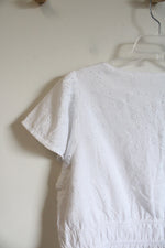 NEW Time And Tru White Eyelet Top | XL