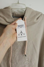 NEW A & Y Tan Lion Embroidered Hoodie | XL