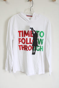 NEW Fill Time To Follow Through White Hoodie | S