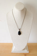 Black Onyx Sterling Silver Pendant Necklace