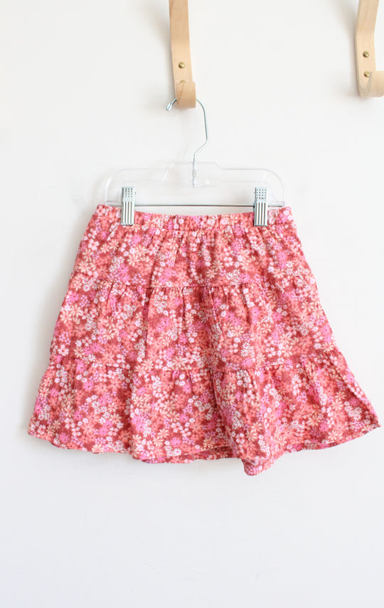 Jumping Beans Cartwheel Scooter Orange & Pink Floral Skort | Youth 7