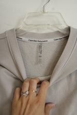 Calvin Klein Performance Tan Crop Sweatshirt | S