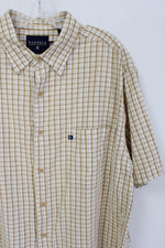 Nautica Yellow Plaid Cotton Button Down Shirt | XL