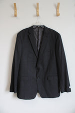NEW Calvin Klein Extreme Slim Fit Black & Blue Plaid Wool Blazer | 48 Long