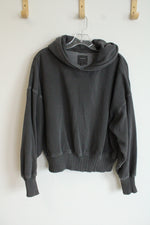 Aerie Charcoal Gray Crop Hoodie | L