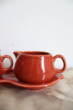 Fiestaware Persimmon Cream & Sugar Set