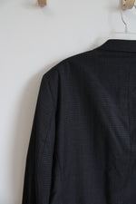 NEW Calvin Klein Extreme Slim Fit Black & Blue Plaid Wool Blazer | 48 Long