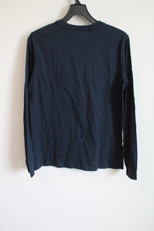 Lands' End Navy Blue Long Sleeved Shirt | Youth XL (18/20)
