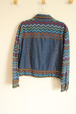 Signature Gordon & James Southwestern Beaded & Embroidered Vintage Denim Jacket | L
