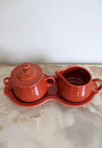Fiestaware Persimmon Cream & Sugar Set