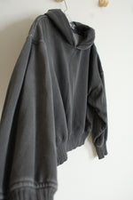 Aerie Charcoal Gray Crop Hoodie | L