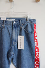 NEW Calvin Klein Jeans Red Side Stripe Jeans | 34X30