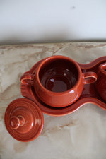Fiestaware Persimmon Cream & Sugar Set