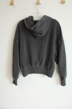 Aerie Charcoal Gray Crop Hoodie | L
