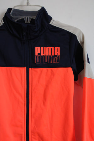 Puma Neon Orange & Navy Blue Jacket | 7