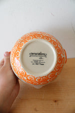 Temptations By Tara Old World Orange 1 Quart Bowl