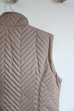 Free Country Tan Sherpa Lined Full Zip Vest | L