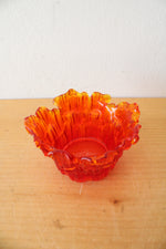 Dalzell Viking Amberina Glass Candle Votive