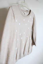 Talbots Tan White Dotted Sweater | M