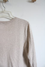 Talbots Tan White Dotted Sweater | M