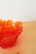 Dalzell Viking Amberina Glass Candle Votive