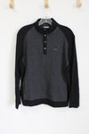 Calvin Klein Gray & Black Knit Pullover Sweatshirt | M