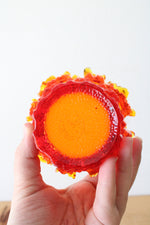 Dalzell Viking Amberina Glass Candle Votive