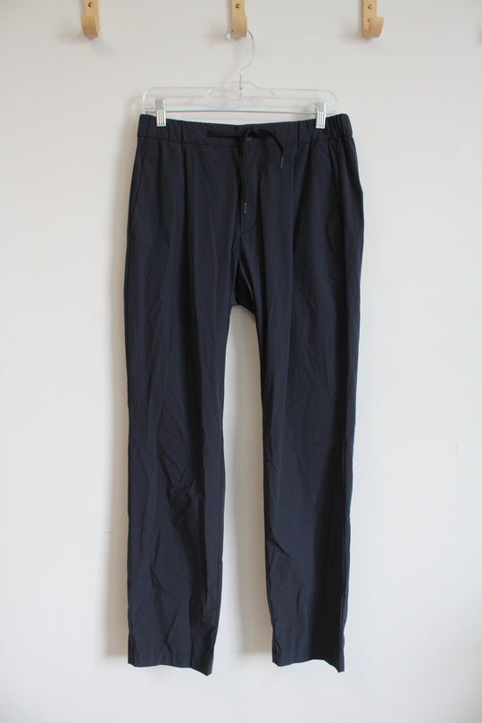 Herno Navy Blue Nylon Maestro Trousers | M