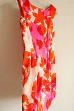 Roz & Ali Red & Pink Floral Dress | 8 Petite