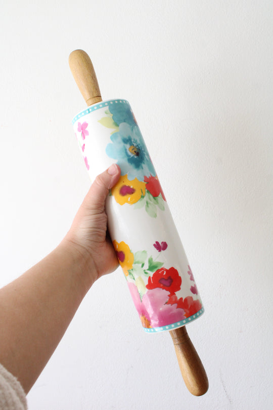 The Pioneer Woman Breezy Blossom Ceramic Rolling Pin
