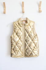 Faded Glory Metallic Gold Puffer Vest | Youth L (10/12)