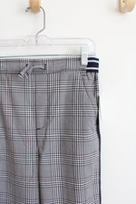NEW Free Assembly Wide Leg Varsity Navy & White Checkered Pants | Youth L (10/12)