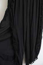 Salty Lemon Black Fringe Loose Pants | XL