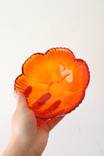 Amberina Flower Glass Bowl