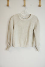 Free Assembly White Knit Sweater | L