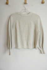Free Assembly White Knit Sweater | L