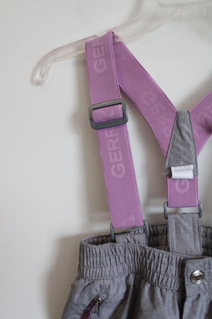 Gerry Gray Purple Snow Bib Pants | Youth S (7/8)