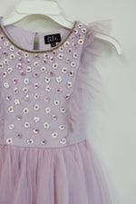 Lilt Lavender Sequin Flower Ruffled Tulle Dress | S (7/8)
