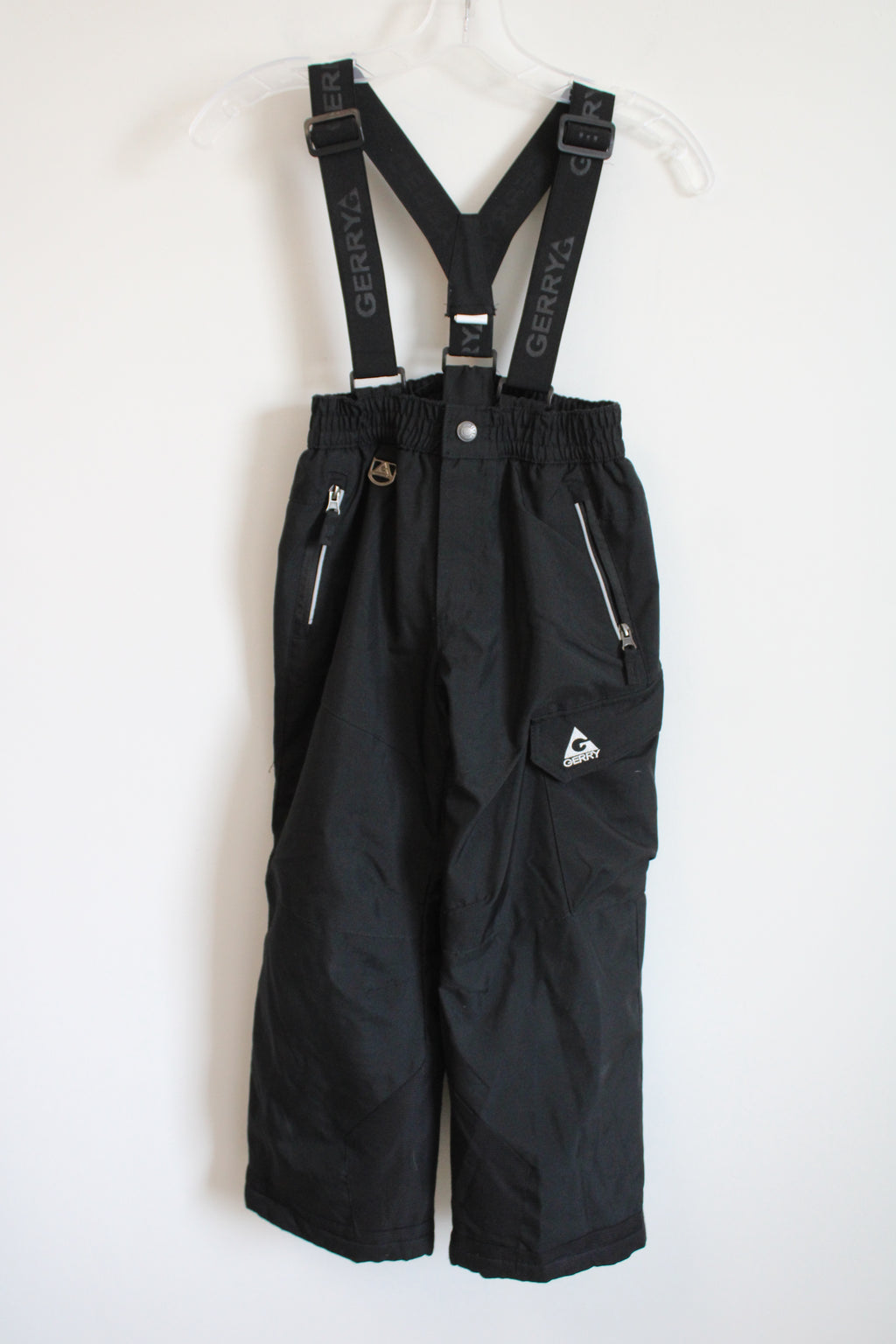 Gerry Black Fleece Lined Snow Bib Pants | Youth S (7/8)