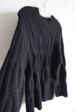 American Eagle Black Cable Knit Sweater | XXS