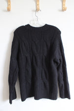 American Eagle Black Cable Knit Sweater | XXS