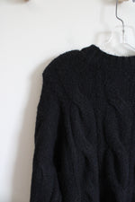 American Eagle Black Cable Knit Sweater | XXS