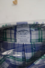 NEW Brooks Brothers Regent Blue Green & White Plaid Cotton Button Down Shirt | XL