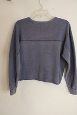 Aerie Dusty Blue Crop Sweatshirt | S