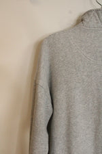 Aerie Light Gray 1/2 Button Down Sweatshirt | XXS
