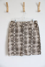 Chico's Additions Faux Snake Skin Brown Shirt | Size 1